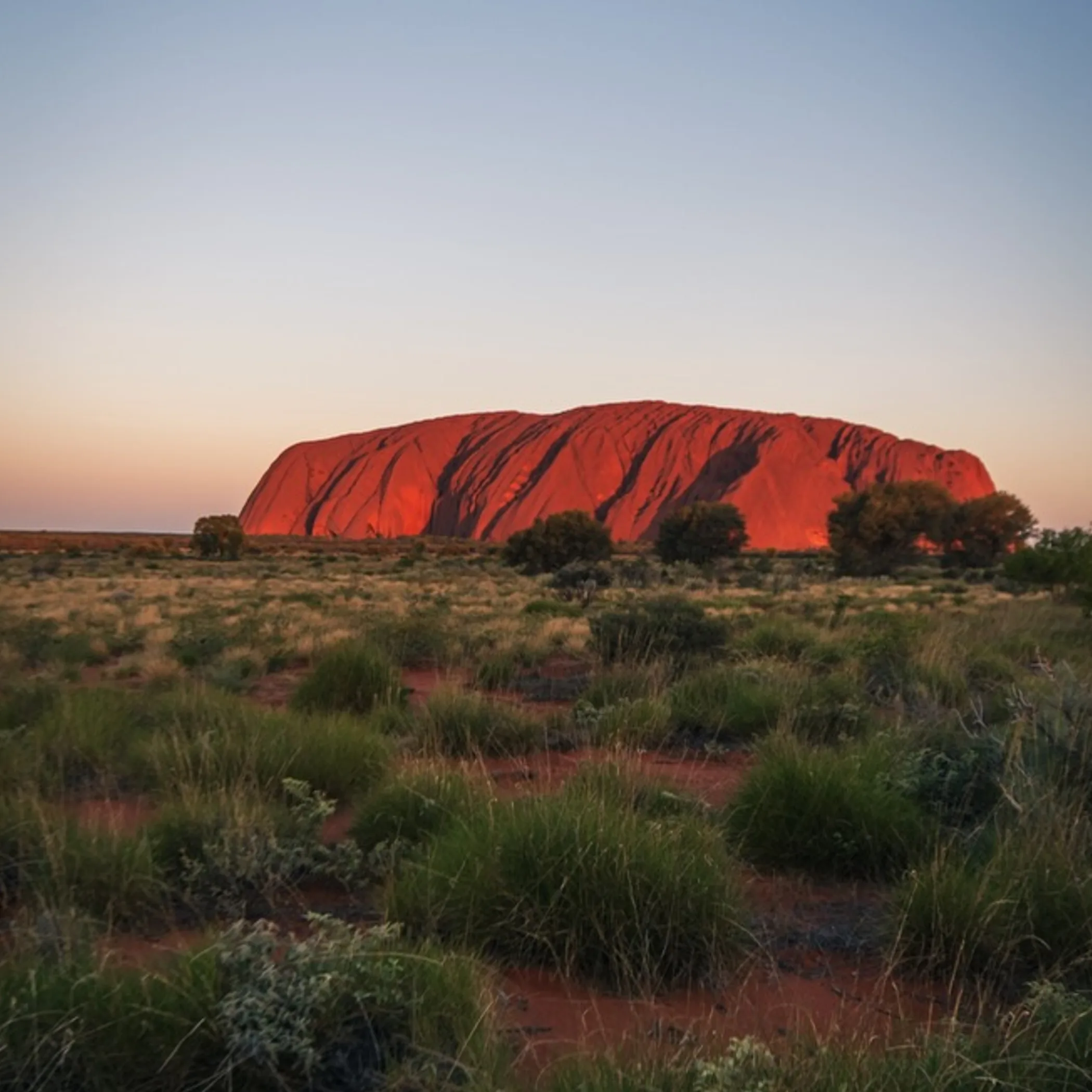 uluru in sharp photograph